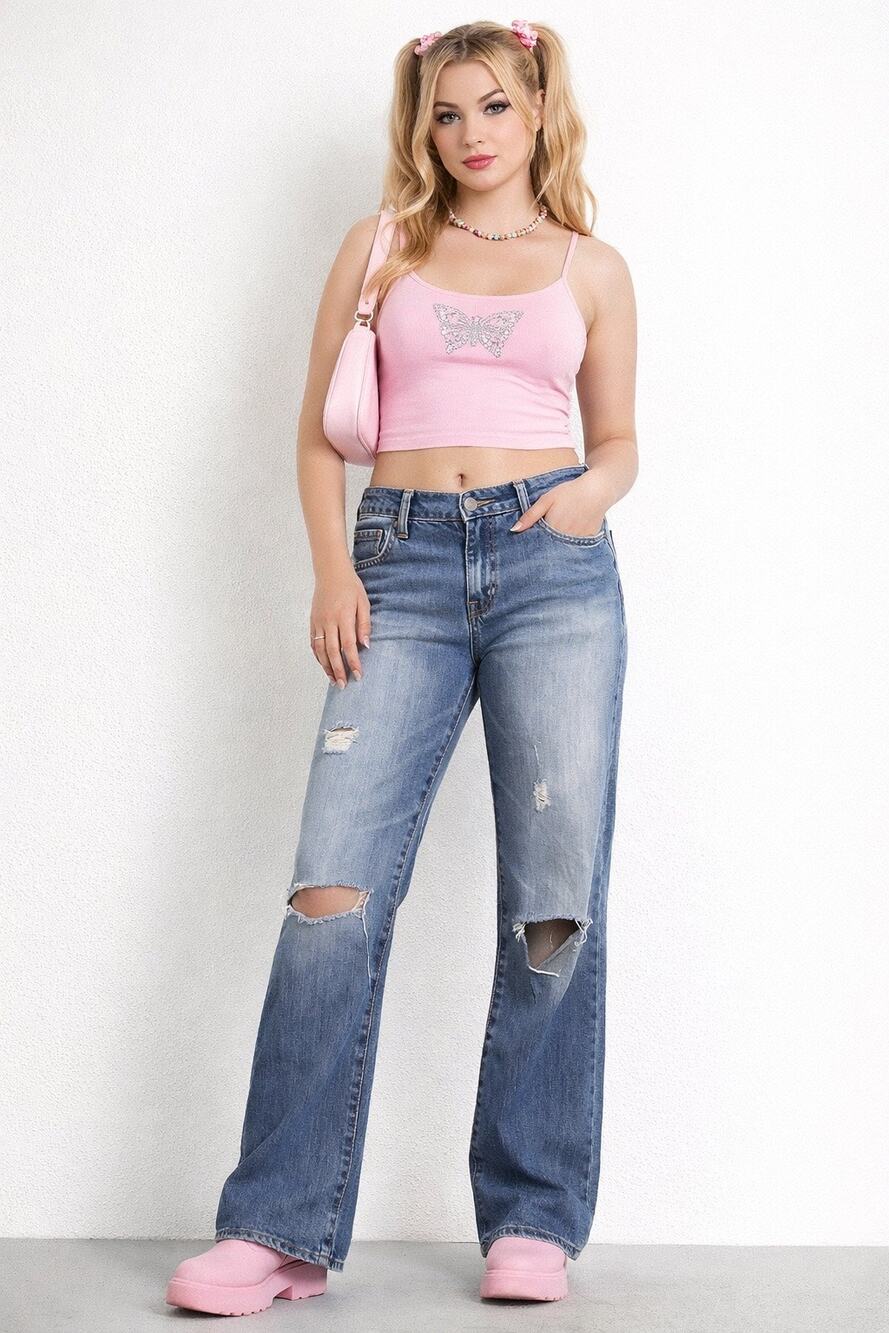 Abercrombie & Fitch Madison Jeans Sz 6L Distressed A&F 6 denim pants vintage 90s